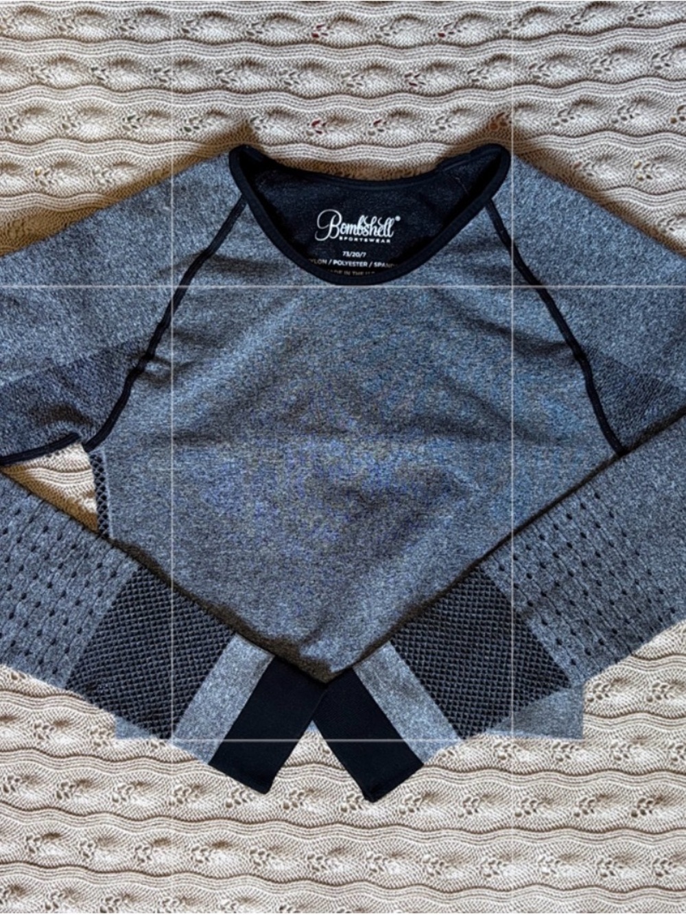 Bombshell Sportswear Vintage OG Seamless Mesh Long Sleeve XS/S